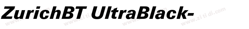 ZurichBT UltraBlack字体转换